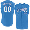 Custom Powder Blue White-Royal Authentic Sleeveless Baseball Jersey