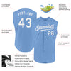 Custom Light Blue White Authentic Sleeveless Baseball Jersey