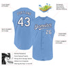 Custom Light Blue White-Navy Authentic Sleeveless Baseball Jersey