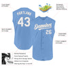 Custom Light Blue White-Gray Authentic Sleeveless Baseball Jersey