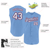 Custom Light Blue Royal-Red Authentic Sleeveless Baseball Jersey