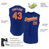 Custom Royal Orange-White Authentic Sleeveless Baseball Jersey