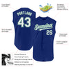 Custom Royal Kelly Green-Gray Authentic Sleeveless Baseball Jersey