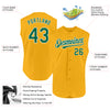 Custom Gold Kelly Green-White Authentic Sleeveless Baseball Jersey