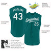 Custom Teal White Authentic Sleeveless Baseball Jersey