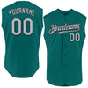 Custom Teal Gray-Black Authentic Sleeveless Baseball Jersey