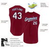 Custom Crimson White-Navy Authentic Sleeveless Baseball Jersey