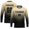 Custom Cream Black Sublimation Fade Fashion Soccer Uniform Jersey