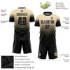 Custom Cream Black Sublimation Fade Fashion Soccer Uniform Jersey