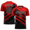 Custom Red Black-White Sublimation Soccer Uniform Jersey