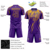 Custom Purple Yellow Sublimation Soccer Uniform Jersey