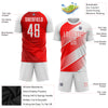 Custom Red White Sublimation Soccer Uniform Jersey