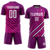 Custom Pink White-Crimson Sublimation Soccer Uniform Jersey