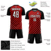 Custom Red White-Black Sublimation Soccer Uniform Jersey