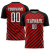 Custom Red White-Black Sublimation Soccer Uniform Jersey