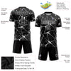 Custom Black White Sublimation Soccer Uniform Jersey