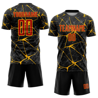 FANSIDEA Custom Figure Black-White Flame Sublimation Soccer Uniform Jersey Youth Size:110