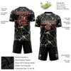 Custom Black Crimson-City Cream Sublimation Soccer Uniform Jersey