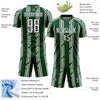 Custom Green White-Black Pinstripe Sublimation Soccer Uniform Jersey