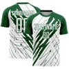 Custom Kelly Green White Sublimation Soccer Uniform Jersey