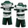 Custom Green White Sublimation Soccer Uniform Jersey