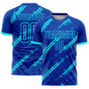 Custom Royal Lakes Blue Sublimation Soccer Uniform Jersey