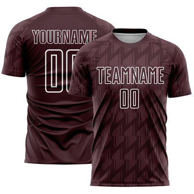 Custom Brown White Sublimation Soccer Uniform Jersey