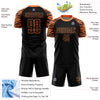 Custom Black Orange Tiger Stripes Sublimation Soccer Uniform Jersey