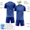 Custom Royal Light Blue Slash Sublimation Soccer Uniform Jersey