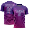 Custom Purple White Lines Sublimation Soccer Uniform Jersey