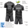 Custom Steel Gray White Geometric Shapes Sublimation Soccer Uniform Jersey