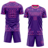 Custom Purple Pink Geometric Shapes Sublimation Soccer Uniform Jersey