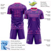 Custom Purple Pink Geometric Shapes Sublimation Soccer Uniform Jersey