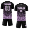 Custom Black Light Purple-White Line Sublimation Soccer Uniform Jersey