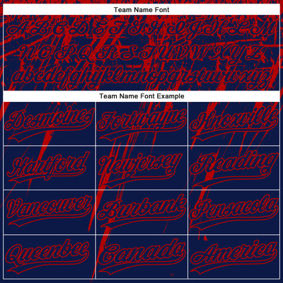 Custom Navy Red 3D Pattern Abstract Sharp Shape Two-Button Unisex Softball Jersey