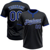 Custom Black Royal Pinstripe White Two-Button Unisex Softball Jersey