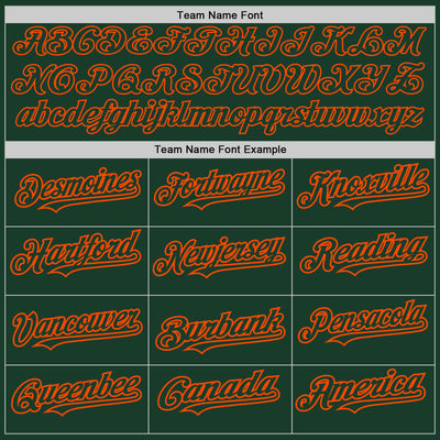 Custom Green Orange Pinstripe Orange Two-Button Unisex Softball Jersey