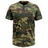 Custom Camo Olive-Black Salute To Service Two-Button Unisex Softball Jersey