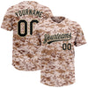 Custom Camo Black-Cream Salute To Service Two-Button Unisex Softball Jersey