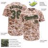 Custom Camo Olive-Black Salute To Service Two-Button Unisex Softball Jersey