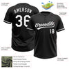 Custom Black White Two-Button Unisex Softball Jersey