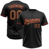 Custom Black Camo-Red Two-Button Unisex Softball Jersey