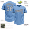 Custom Light Blue Gray-Steel Gray Two-Button Unisex Softball Jersey