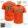 Custom Orange Black Cream-Old Gold Two-Button Unisex Softball Jersey