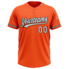 Custom Orange White-Black Two-Button Unisex Softball Jersey