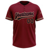 Custom Crimson Black-City Cream Two-Button Unisex Softball Jersey