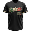 Custom Black Vintage Mexican Flag-City Cream Two-Button Unisex Softball Jersey