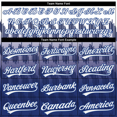 Custom White Royal 3D Pattern Lines Two-Button Unisex Softball Jersey