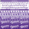 Custom White Purple 3D Pattern Lines Two-Button Unisex Softball Jersey