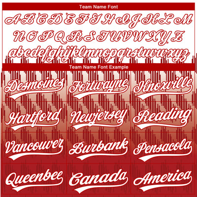 Custom White Red 3D Pattern Lines Two-Button Unisex Softball Jersey